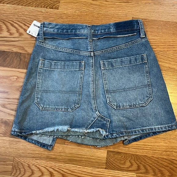 We The Free Blue Jean Shorts High-Waisted Raw Hem - Picture 11 of 12
